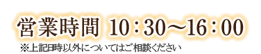 営業時間：11:00～17:00